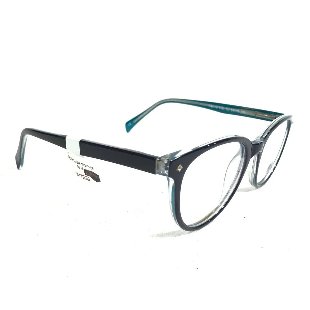 Truth & Love Eyeglasses Frames T&L 10 COL 50 Blue Purple Round 50-19-140